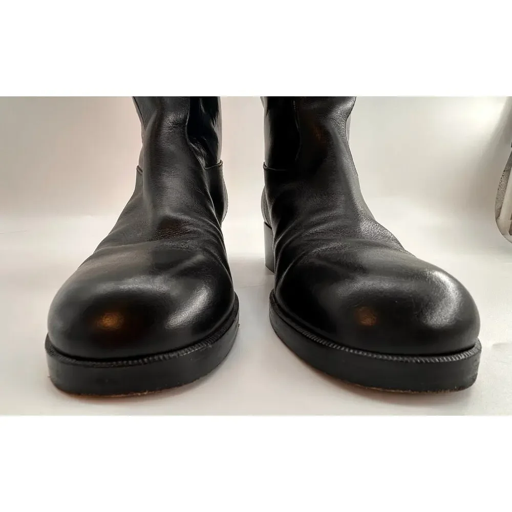 Chanel CC Black‎ Patent Leather Riding Boots EU 35 US 5